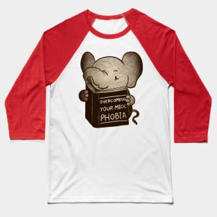 Elephant Overcoming Your Mice Phobia Baseball T-Shirt